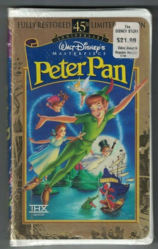 Peter Pan Walt Disney (VHS, 1998, 45th Anniversary Limited Edition) - NEW - Imagen 1 de 3