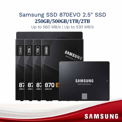 Samsung 870 EVO SSD SATA III 250GB 500GB 1TB 2TB Internet Solid State Drive Lot - Afbeelding 1 van 15