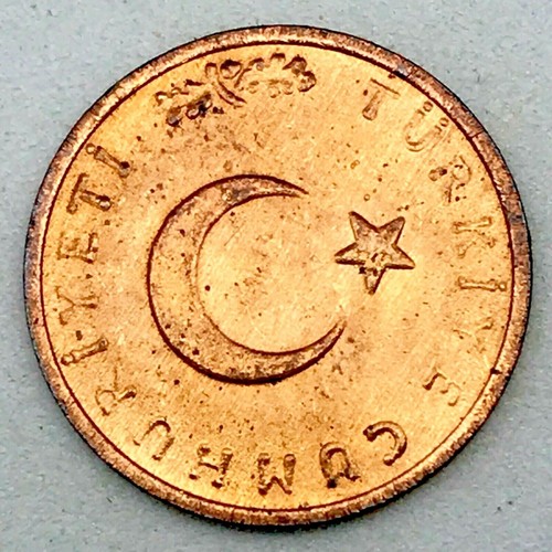 TURKEY, 1974 1 Kurus BU. Bronze Coin KM#895a. - Picture 1 of 6