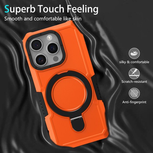 For iPhone 15 Pro Max 14 13 12 11 XR 7+ 8 Shockproof Ring Stand Hard PC TPU Case - 第 100/109 張圖片