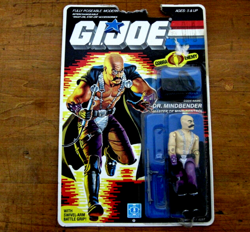 1985 GI Joe Dr. Mindbender Hasbro Action Figure Cobra Enemy Sealed on Card - Picture 1 of 14
