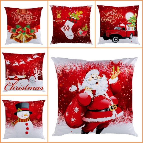 18"x18" Christmas Pillow Case Cushion Covers Decoration Holiday Decor for Sofa - Picture 3 of 18