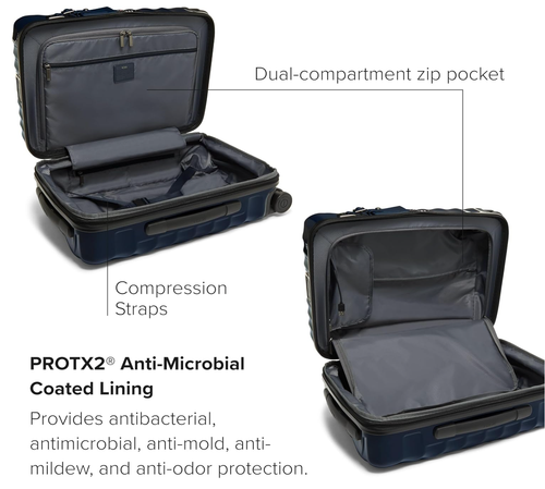 TUMI 19 Degree International Expandable 4 Wheeled Carry-On, Navy - Picture 5 of 7