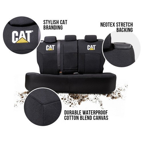 1 ROW CUSTOM CATERPILLAR CAT CANVAS SEAT COVER FOR MAZDA 323 02-03 SEDAN A - Picture 4 of 9