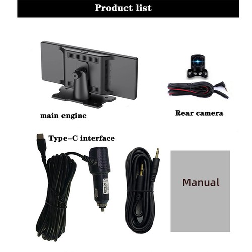 10.26" Wireless CarPlay Android Auto Touch Screen Car Portable Radio Bluetooth - Picture 3 of 11