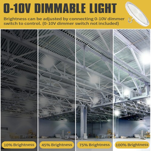 8PACK KUKUPPO 150W LED High Bay Light AC100-277V UFO Factory Warehouse Shop Lamp - Picture 8 of 14