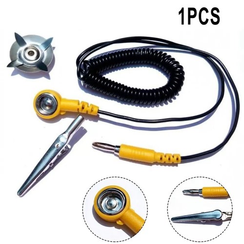 Anti Static Grounding Cable, Push Fit, ESD with Alligator and Claw Fit, 1 Set - Picture 5 of 5