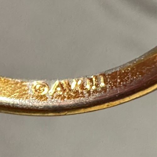 Anello Avon vintage tono oro con finto granato/topazio?, misura 6,5, vintage - Foto 4 di 4