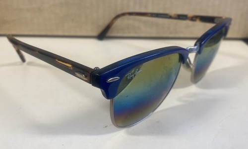 Ray-Ban Adult RB3016 Clubmaster Bronze/Gold Rainbow Flash 51mm Sunglasses - Picture 8 of 13