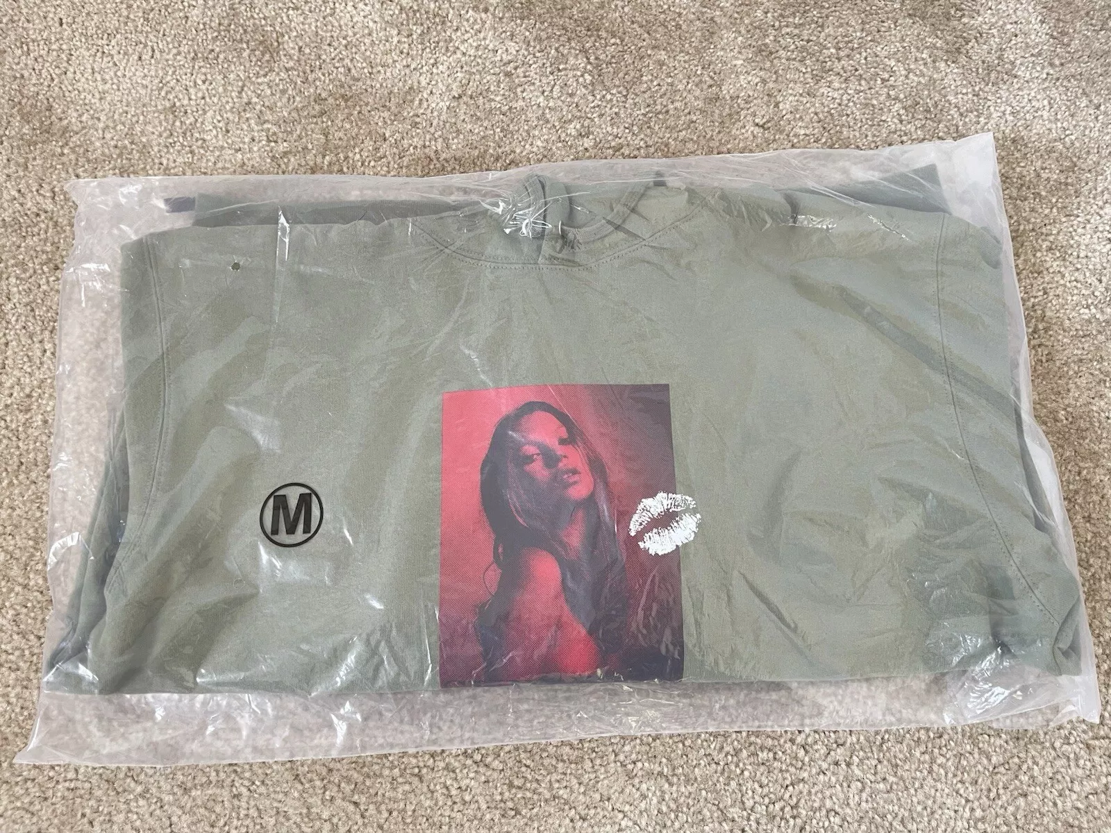 Sweat à capuche neuf Supreme Kate Moss olive clair taille M