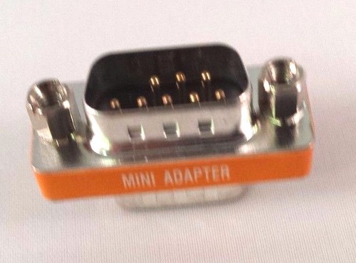 DB9 Male / Male Null Modem mini gender changerl RS232 gender changer Adapte - Picture 2 of 7