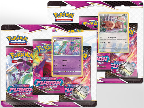 New Pokemon Fusion Strike 3 Pack Blister W Espeon Eevee Set Of 2 Blisters Ebay New Pokemon Fusion Strike 3 Pack Blister W Espeon Eevee Set Of 2 Blisters Ebay