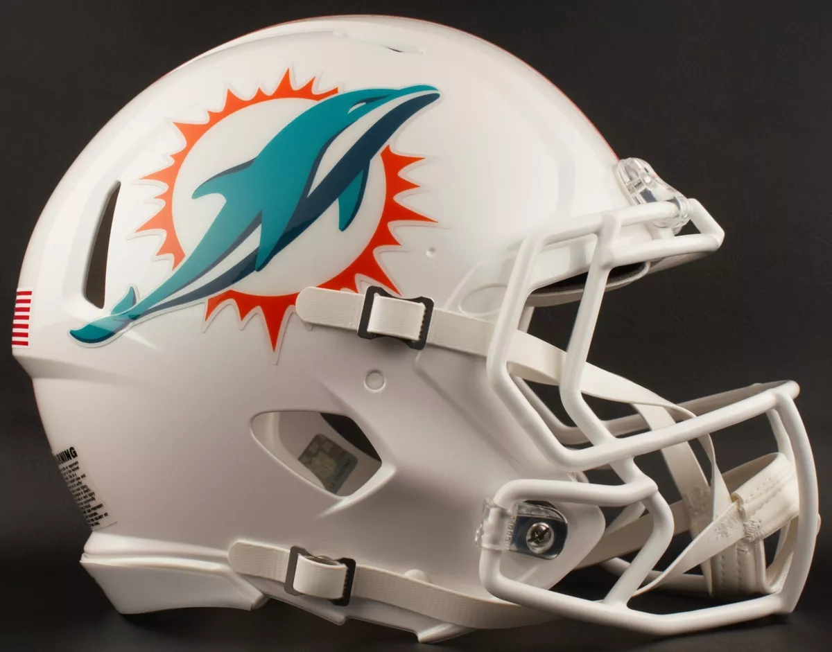 CUSTOM*** MIAMI DOLPHINS NFL Riddell Full Size SPEED Football Helmet