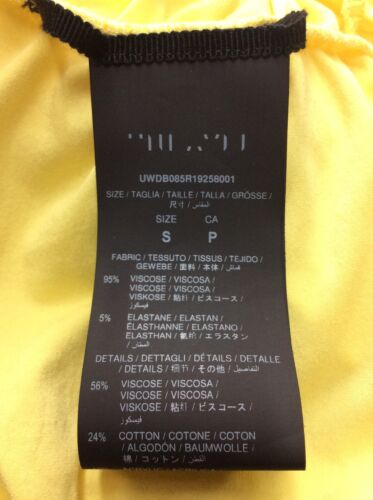 BEN TAVERNITI UNRAVEL PROJECT STRETCH V LACE UP DRESS WOMENS S YELLOW RRP £1065 - Picture 8 of 8