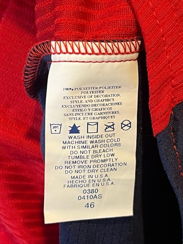 Men's Majestic MLB Authentic Washington Nationals Cool Base Jersey Red Size 46 - Picture 7 of 11