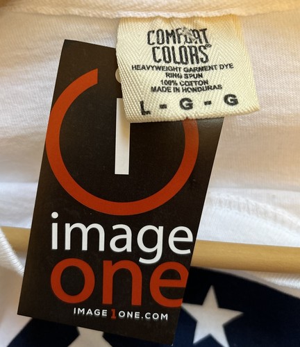 NWT Image One VIRGINIA CAVALIERS Red White HOO Flag Coin T-SHIRT Size L *AS IS* - Picture 4 of 9