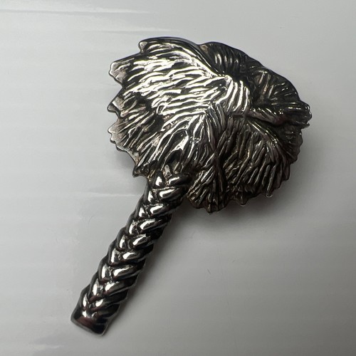 B Gould 925 Sterling Silver Retro Brooch Pendant Palm Tree Beach Ocean Nautical - Picture 2 of 11