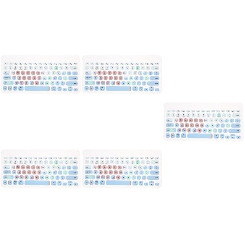 5 Count Protect The Keyboard Film Flexible Cover Universal Silicone Protector - Afbeelding 7 van 12