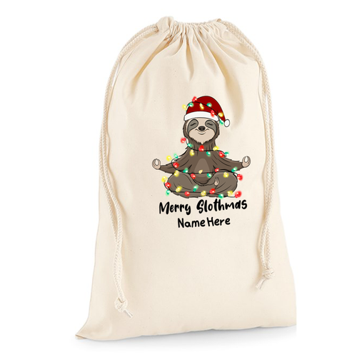 Personalised Christmas Sacks Any Name Animal Dinosaur Xmas Stocking Gift Bag - Picture 24 of 37