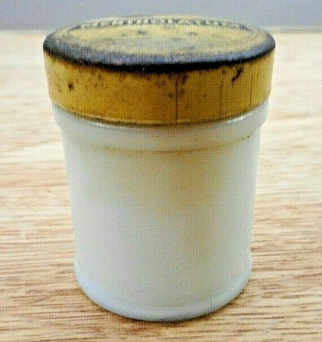 Vintage Mentholatum White Glass Jar - Picture 2 of 4