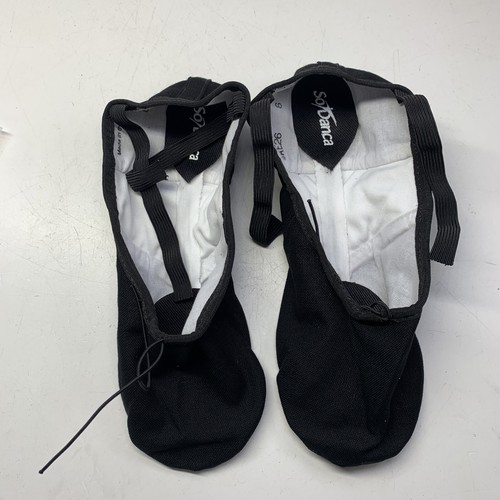 So Danca Ballet Flat Shoes Canvas Split Sole BAE26, Size UK 6L, EUR 39.5, Black - Picture 7 of 9