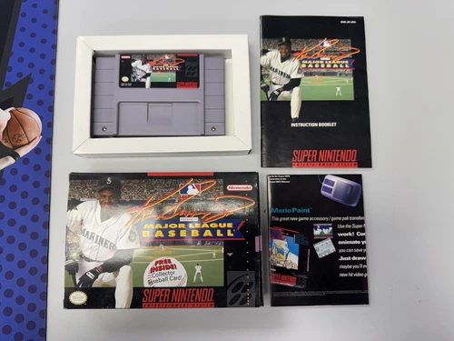 SNES Ken Griffey Jr. Presents Major League Baseball CIB W/ Protector 