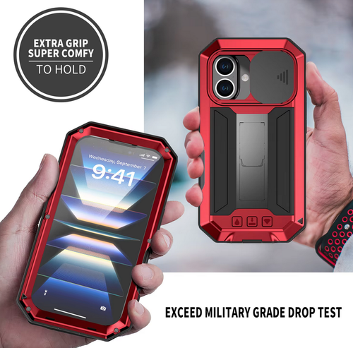 Full 360 Shockproof Armor Coque Cover Case For iPhone 16 Pro Max Iphone 15 14 13 - Photo 5 sur 11