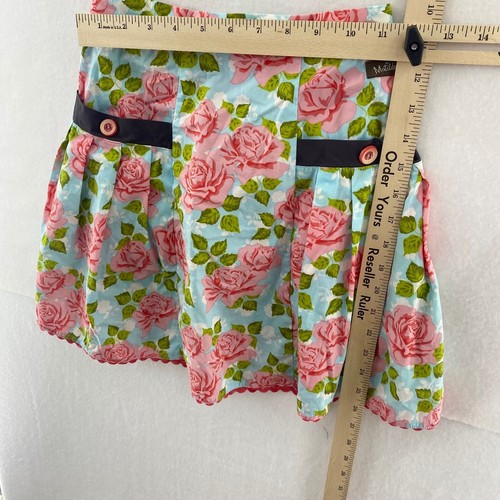 Matilda Jane Apron Skirt Floral Pink Roses Ruffle Hem Girls Size 8 Cute Playful - Picture 5 of 5