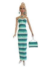 SaLe HM Clothes fits 12" Poppy DRESS, Beaded PURSE & JEWELRY Fashion NO DOLL d4e
