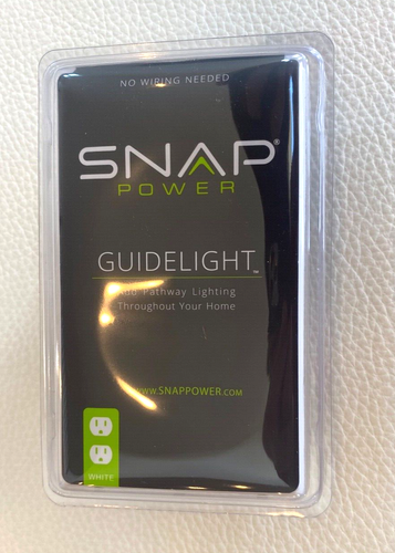 SnapPower GuideLight White Outlet Wall Plate LED Night Light