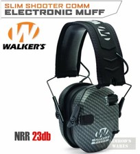 WALKER's RAZOR SLIM Shooter Low Profile EARMUFFS 23dB CARBON GWP-RSEM-CARB