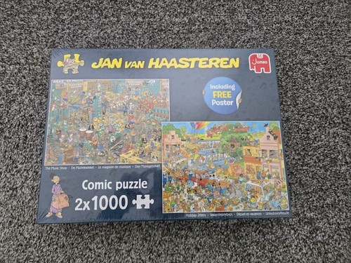Jan Van Haasteren The Music Shop Holiday Jitters 2x puzzle 1000 pezzi sigillati