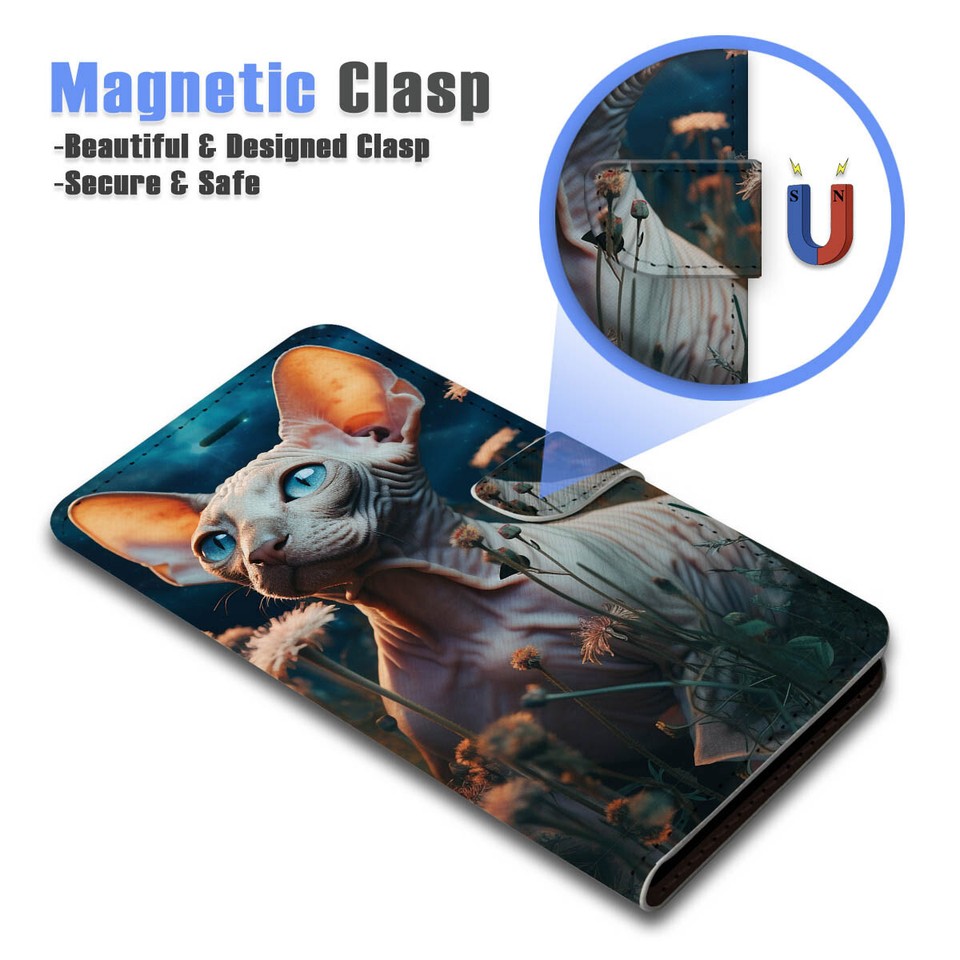 ( For iPhone 5 /iPhone SE 2016 ) Flip Case Cover AJ26879 Sphynx Cat eBay