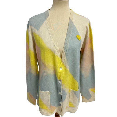 Kerri Rosenthal  women's 100% cashmere cardigan sweater with pockets size L