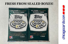 2x 2011 Topps Pro Debut HOBBY Pack Look4 Bryce Harper AUTO Mike Trout Gold