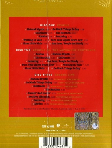 BOB & THE WAILERS MARLEY - EXODUS 40-THE MOVEMENT CONTINUES (LTD. 3CD) 3 CD NEW - Picture 2 of 2