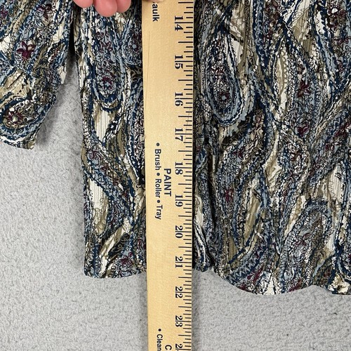 J Jill Blouse Womens Size M Petite MP Top Button Front Scoop Neck 3/4 Sleeve - Bild 5 von 10