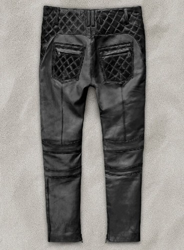 Leather Pants Men's Pant Jeans Biker Real Motorcycle Style New Mens And Black 8 - Picture 6 of 6