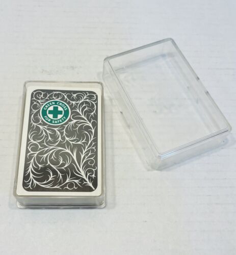 Green Cross For Safety Deck Of Playing Cards In Plastic Case SEALED - Picture 2 of 6
