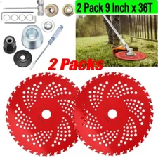 2X 9"x36 Teeth Carbide Tipped Blade Kit for Brush Cutter Weed Eater Trimmer