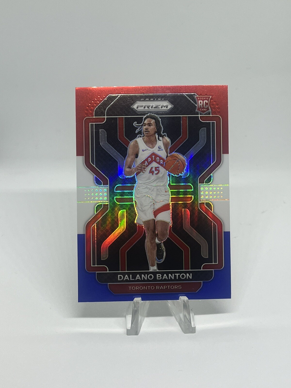 DALANO BANTON RC 2021-22 PANINI PRIZM #328 RED WHITE BLUE PRIZM