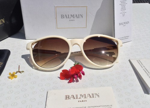 BALMAIN PARIS occhiali da sole Donna-Crema-Marrone-BL2507 04 RRP £ 349 |  eBay