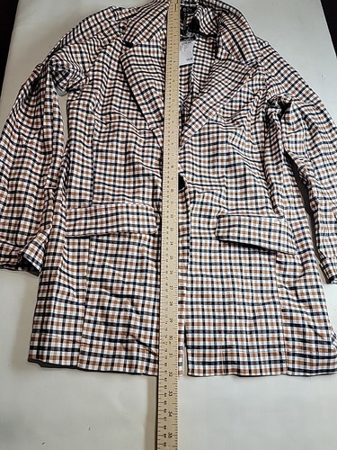 Rue21 Traje Chaqueta Mujer L Blazer Multicolor Cuadros 1 Botón Manga Larga Nuevo (210 - Imagen 8 de 10