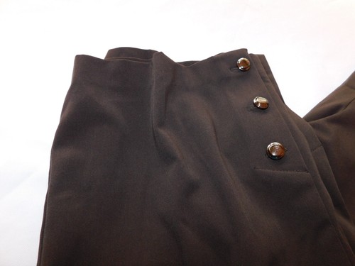 Style & Co. Women's ladies Capri Pants Size 12 Flat Front Brown Stretch GUC - Picture 2 of 7