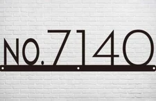 House Number Sign Personalized Laser Cut Address Modern Wall Plaque 29in w x 8in