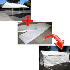 Add On Canopy Garage Side Wall Kit 4 10'x20' Tent Parking Carport Party Shelter