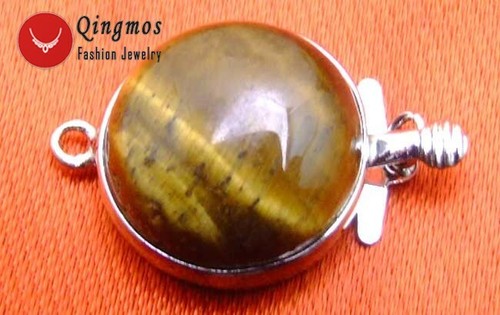 18mm Round Brown Tiger's Eye One Strand Clasp Accessories for Jewelry gp171 - Picture 4 of 7