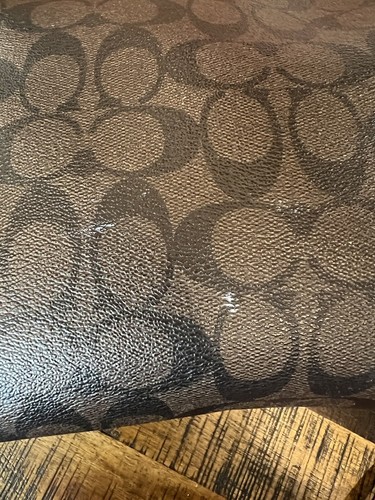 COACH Signature Print Brown And Pink Trim, Shoulder handbag Purse Crossbody VGUC - Picture 4 of 16