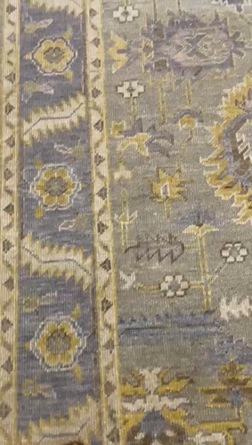 Turkish Knot Oushak Rug in Grey and LtYellow for Hallway Bedroom Custom 8X10Feet - Video 1 of 1