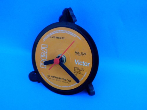ELVIS PRESLEY CLOCK Desk Side Table Top Upcycled Vinyl Record Hit Single Size 4" - Picture 28 of 152